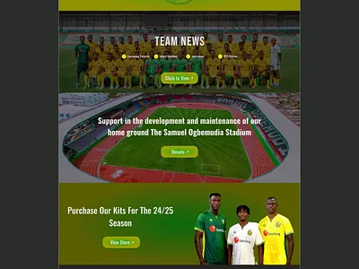 Webpage for a football club ⚽️ 🎨 football graphic design ui design