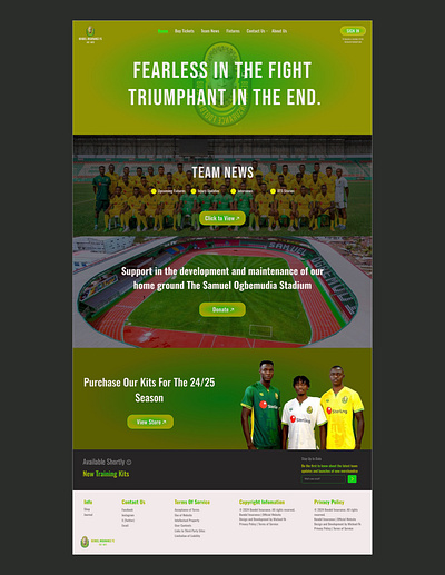 Webpage for a football club ⚽️ 🎨 football graphic design ui design