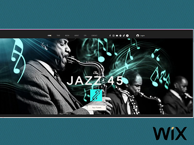 JAZZ WEBSITE TEMPLATE epk jazz website landing page marketing website music portfolio music website portfolio website social media website ui ux web design web template webdesign website website design website template wix template wix theme wix website design wix website template