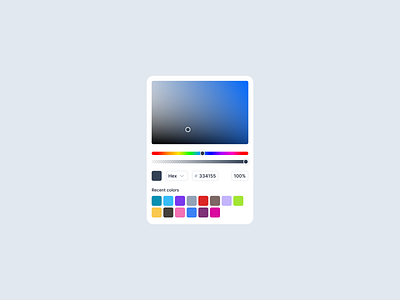 Color picker color library color palette color picker component css design exploration figma gradient hex hsb hsl light mode modal opacity product design rgb software ui ux web design