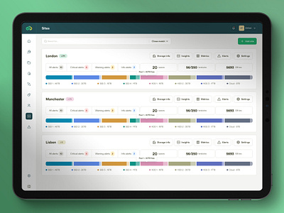 Enterprise Storage SaaS admin panel