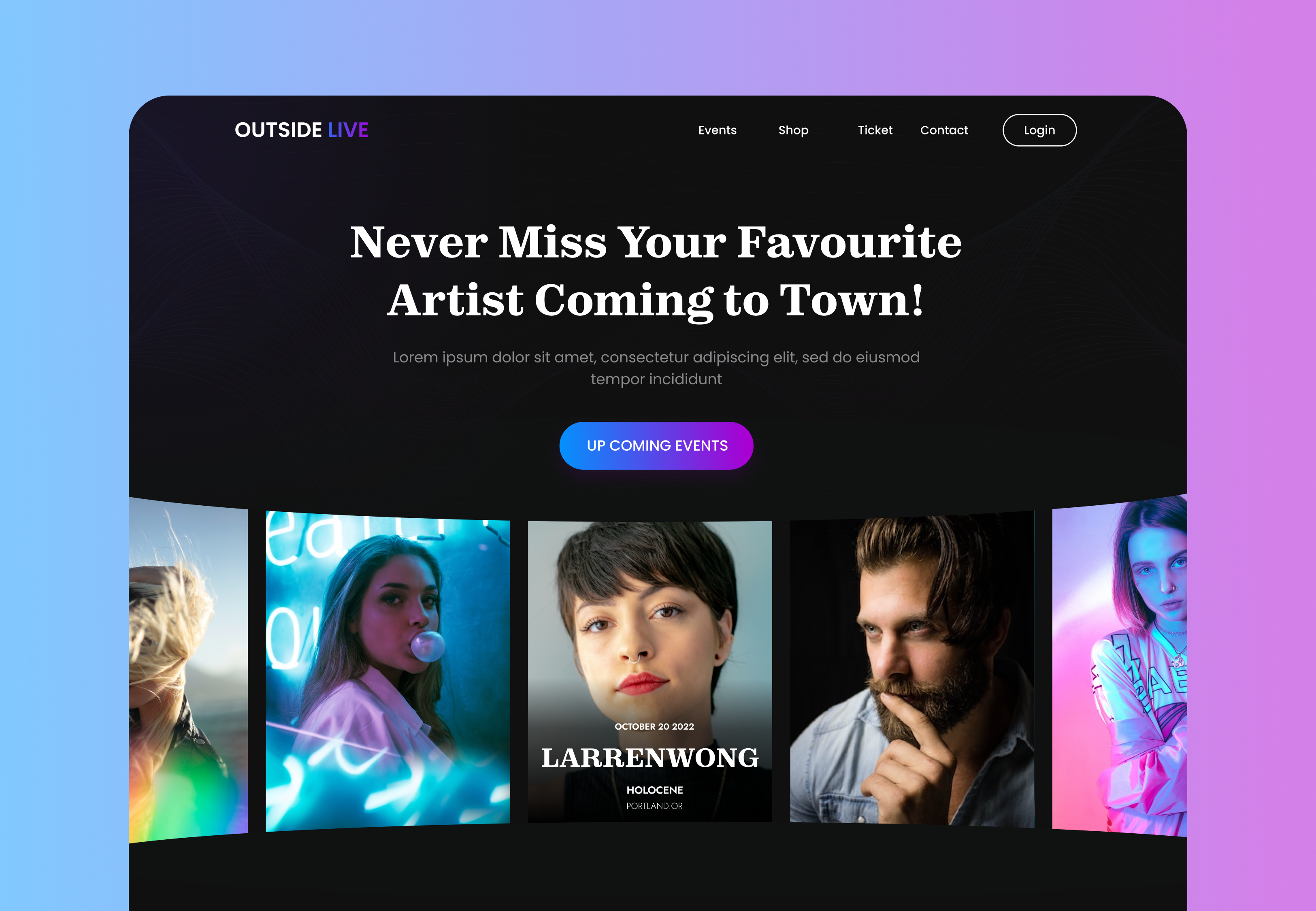 Outside Live - Event booking Platform ticket sales platform