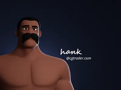 hank male cartoon character 3d cartoon cartoon character character design design male stylised stylized toon