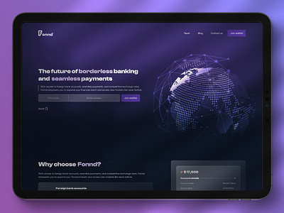 Fintech Landing Page fintech landing page gradient