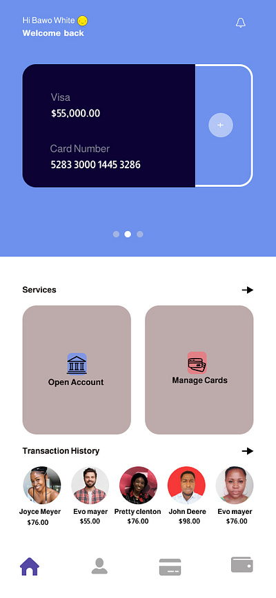 Bank App animation graphic design ui