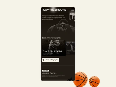 Basketball news app app design app ui basketball news app design mobile app mobile design news app sports app sports branding ui uiux ux