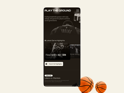 Basketball news app app design app ui basketball news app design mobile app mobile design news app sports app sports branding ui uiux ux