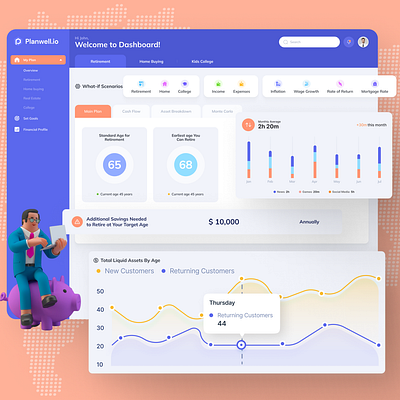 Financial Planning Platform Web App clean dashboard clean web app financial app financial dashboard financial modern app financial platform financial web app