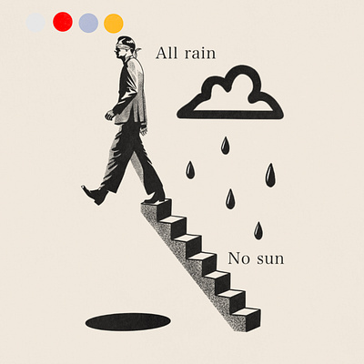 All rain, no sun adobe graphic design illustration procreate tattoo