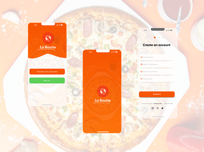 A food ordering app app branding mobile app ui