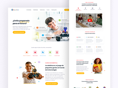 Educational Web Design design e learning educational educational platform homepage landing landing site ui user interface