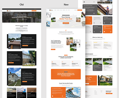 A website redesign for a Contractor company design ui design web design website