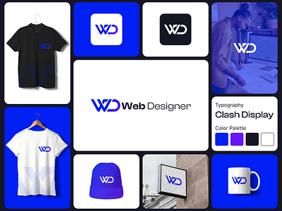 WD - Logo & Branding brand guidelines brand identity branding business design letter logo logo logo design start up wd