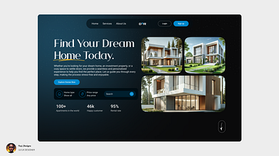 Real Estate Hero Section branding estate design hero section real estate real estate design real estate hero section real estate management real estate website rental design ui ui design ui website uidesign uiux ux ux design web design website design