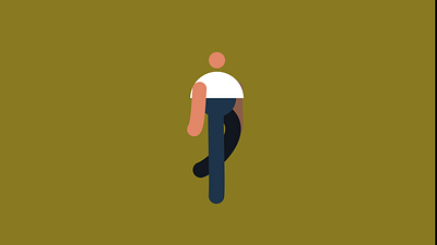 My first walk cycle loop animation beginner graphic design motion motion graphics stick man walk cycle