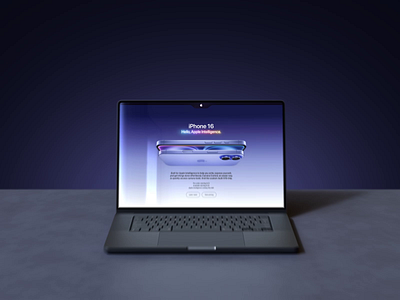 MacBook Pro - Nav bar inspired by a new camera button. 16 3d animation apple bar button camera iphone16 logo motion graphics nav navigation ui