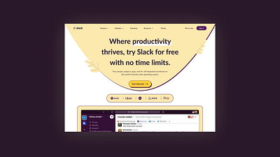 Slack Hero Pages - Variants Animations best practices best ui best ux clean colors dark ui design featured illustration inspiration light ui logo mobile product design slack ui ui ux ux web website