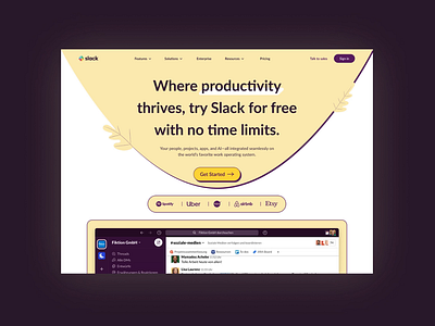 Slack Hero Pages - Variants Animations best practices best ui best ux clean colors dark ui design featured illustration inspiration light ui logo mobile product design slack ui ui ux ux web website