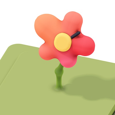 3d flower 3d blender blob boston c4d flower illustration illustrator nature new england redshift simple sunshine vector