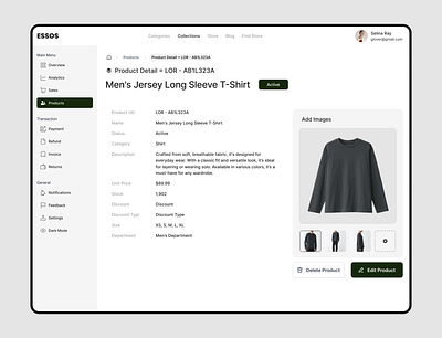 Essos Fashion Info black fashion ui ux web white