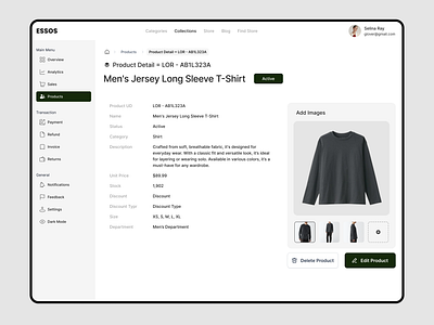 Essos Fashion Info black fashion ui ux web white