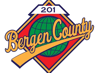 Bergen County Baseball Collection adobe illustrator baseball bergen county fitted jersey logo new jersey stickers