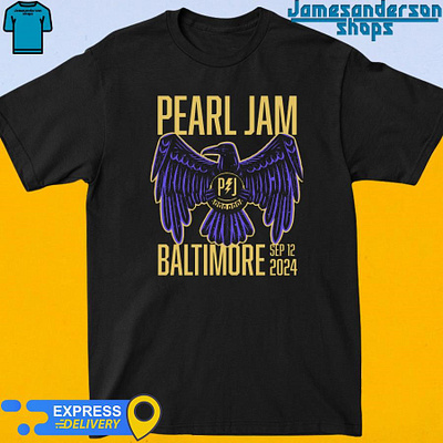 Official Pearl Jam Tour Baltimore,MD Sep 12,2024 CFG Bank Arena jamesandersonshops pearljam trending