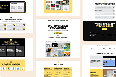 SaveWork - Bookmark Tool Website graphic design landing page ui web design