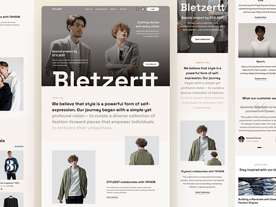 Styleest - Fashion Landing Page b2b brand clothing collection page company profile e commerce editorial fashion homepage industri luxury marketplace minimalist modern online shop shop shopify startup style web design