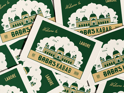 Brand Identity - Restaurant Baba's Kebab Shop Ulysses Design Co brand brand design brand identity branding custom type design food food and drink branding graphic design hand drawn identity design illustration logo mascot nostalgic restaurant typography vintage