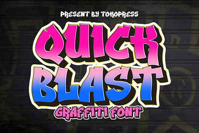 Quick Blast – Bold Graffiti font bold branding graffiti font graphic design