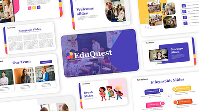 EduQuest Presentation branding design elegant graphic design powerpoint presentation template