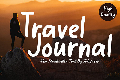 Travel Journal – Handwriting Travel font adventure branding graphic design handwriting travel font