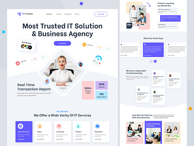 IT Solution Agency Website Design bento brand itentity branding case study color design homepage interface it it solution it website landingpage logo responsive ui ux visual design website