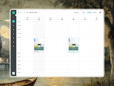 Calendar view - Recurpost calendar screen calendar view calendar view ui dahshboard design saas saas calendar screen saas product social media post ui social post ui ux webapp