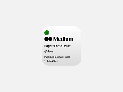 ✍️ Medium widget design concept (white version) medium ui widget widgets