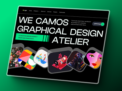 Design Agency Webpage UI💚 agency agency website animation branding graphic design motion graphics ui