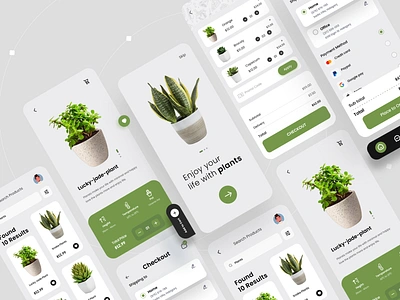 Plant shop App android app eco plant app ecommerce shop app ios app ios design mobile design online store app plant app plants app design plants shop app shop app tree plant app ui uiux ux