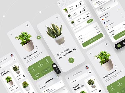 Plant shop App android app eco plant app ecommerce shop app ios app ios design mobile design online store app plant app plants app design plants shop app shop app tree plant app ui uiux ux