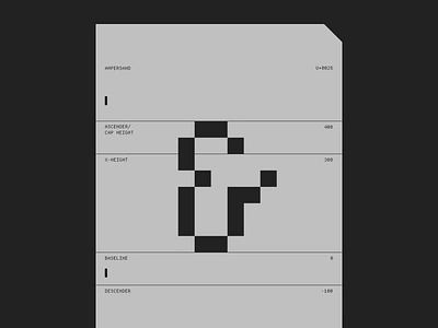 Glyph previewer ampersand font pixel type typography