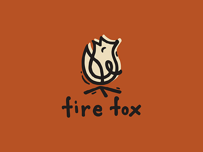 Fire fox animals character fire fox kids logo logotype minimalism zoo