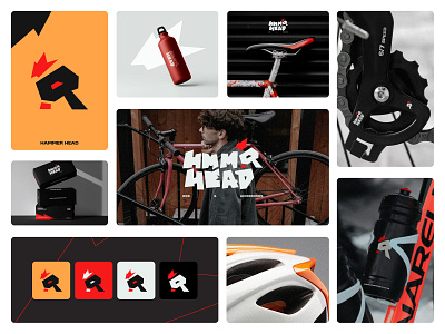 Hammer Head - Branding Design accessories bike brand design brand identity branding branding design design helmet logo mockup shop ui