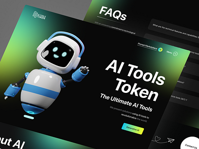 AI Website Design ai ai tools token artificial intelligence chatbot crypto ai design landing page webdesign website website design