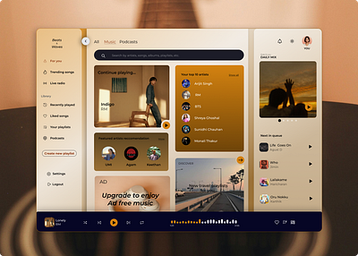 Desktop Music player designchallenge desktopui musicplayerui uichallenge userinterface