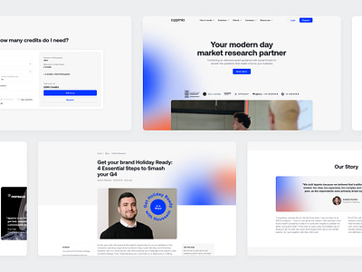 Appinio Website 2024 aeonik blue branding clean design desktop gradient interface ui ux website