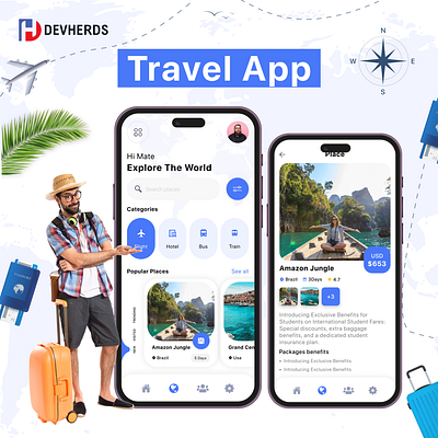 Travel Application app app development appdevelopment figma design travel travel world uiux world