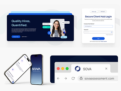 Sova Assessment - Website Design mockup showcase ui user interface uxui web website