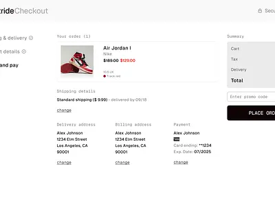 E-commerce concept: checkout e commerce design ecommerce geist light mode minimal ui ui design web design