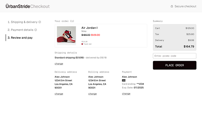 E-commerce concept: checkout e commerce design ecommerce geist light mode minimal ui ui design web design