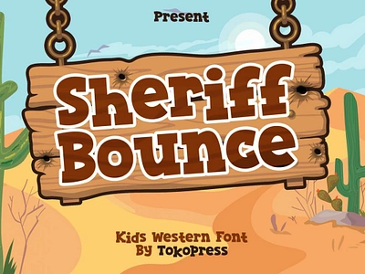 Sheriff Bounce – Kids Western Font branding children font funny font gaming font poster youtube